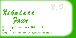 nikolett faur business card